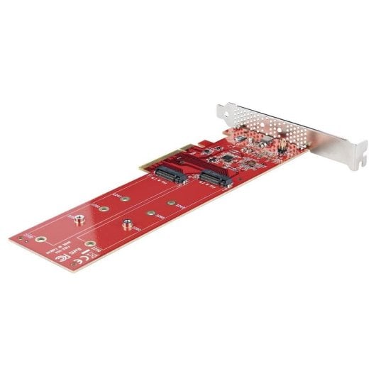 Tarjeta Adaptadora PCIe StarTech para 2 SSD M.2 NVMe/AHCI PCIe 4.0 x8/x16 con Bifurcación
