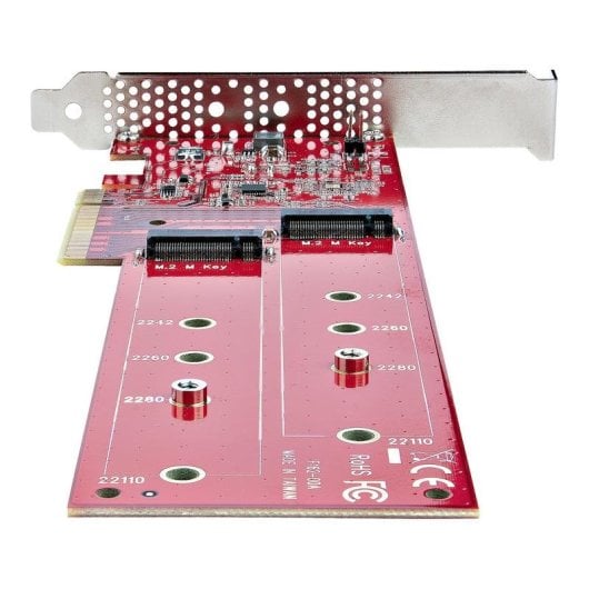 Tarjeta Adaptadora PCIe StarTech para 2 SSD M.2 NVMe/AHCI PCIe 4.0 x8/x16 con Bifurcación