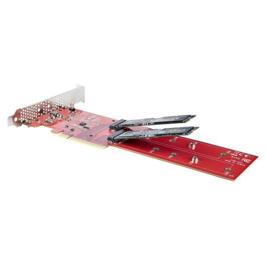Tarjeta Adaptadora PCIe StarTech para 2 SSD M.2 NVMe/AHCI PCIe 4.0 x8/x16 con Bifurcación