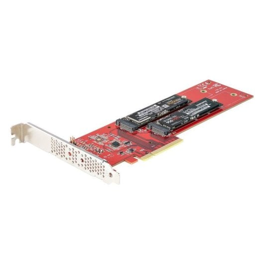 Tarjeta Adaptadora PCIe StarTech para 2 SSD M.2 NVMe/AHCI PCIe 4.0 x8/x16 con Bifurcación