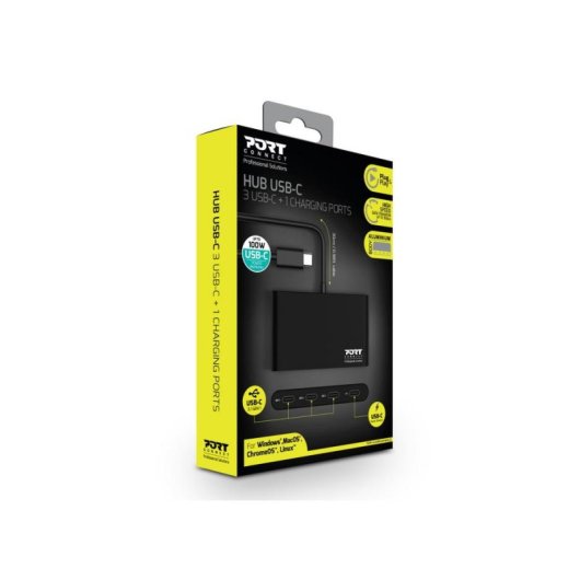 Hub Port Designs 5 Ports 5000 Mbit/s Modell 900147 Aluminium Schwarz