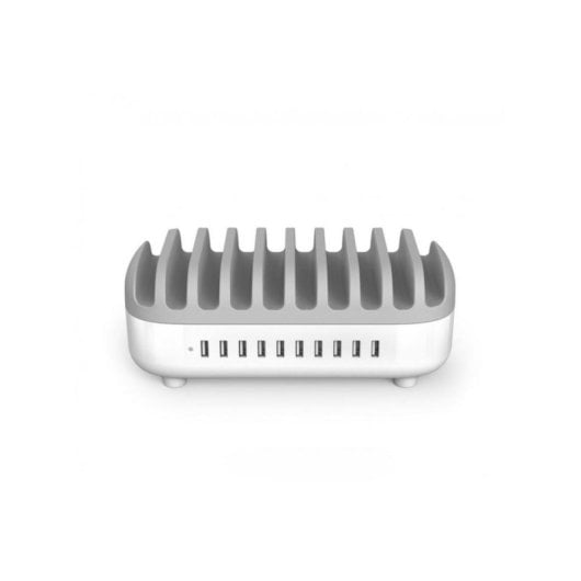 Regleta Compulocks 10 Tomas con Protección y 2,4 A USB Blanca