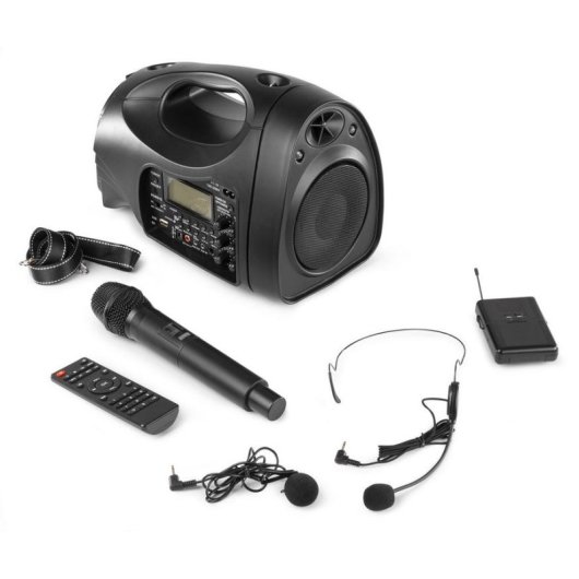 Colunas Vonyx ST016 Bluetooth 130W com microfone sem fios e bateria