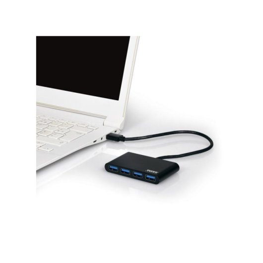 Hub Port Designs 4 ports 5000 Mbit/s USB 3.2 Gen 1 900121 noir aluminium