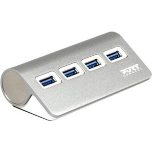 Hub Port Designs 4 ports 5000 Mbit/s USB 3.2 Gen 1 900121 noir aluminium
