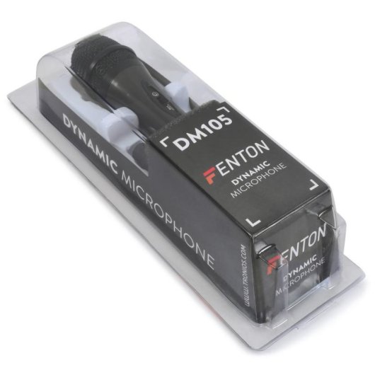 Micrófono Fenton DM105 XLR cardioide con filtro y cable 3 m