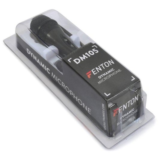 Micrófono Fenton DM105 XLR cardioide con filtro y cable 3 m