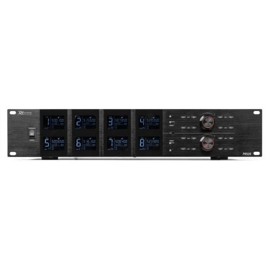 Micrófono Power Dynamics PD528 inalámbrico UHF con 8 canales y receptor rack
