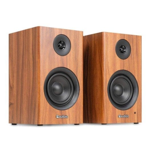 Altavoces Audizio Estantería Bluetooth 5.3 con mando 60W HDMI ARC, elegante madera