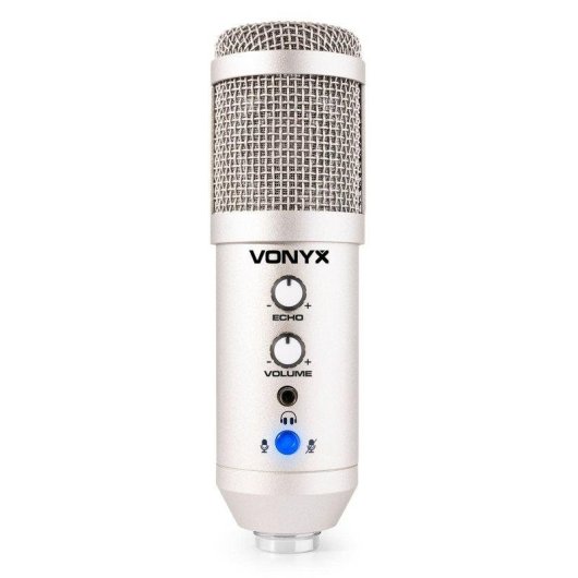 Micrófono Vonyx CMS320T USB cardioide con filtro antipop y soporte ajustable