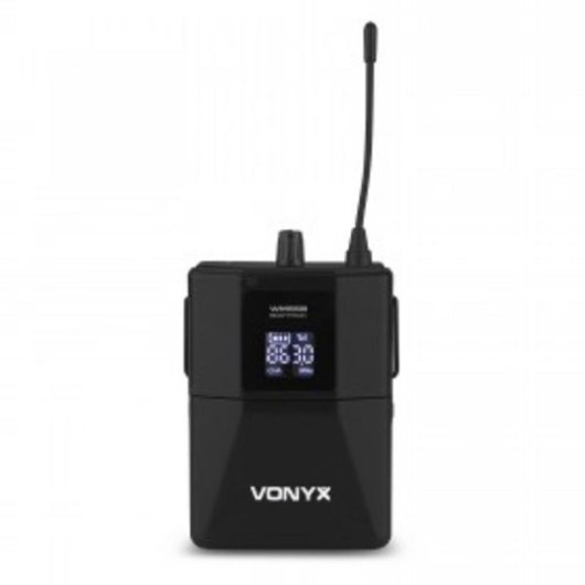 Microphone Vonyx WM552B UHF sans fil avec 2 émetteurs et récepteur