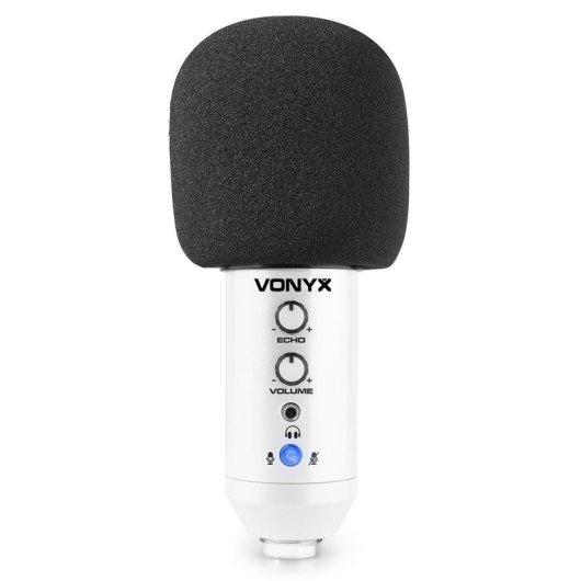 Micrófono Vonyx CM320W USB cardioide con control de eco y ganancia