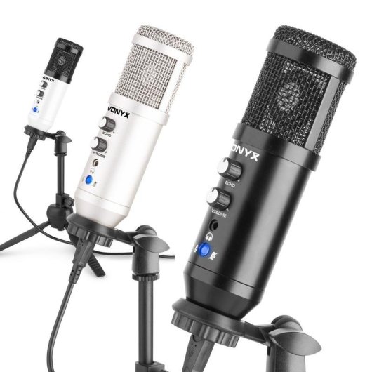 Micrófono Vonyx CM320W USB cardioide con control de eco y ganancia
