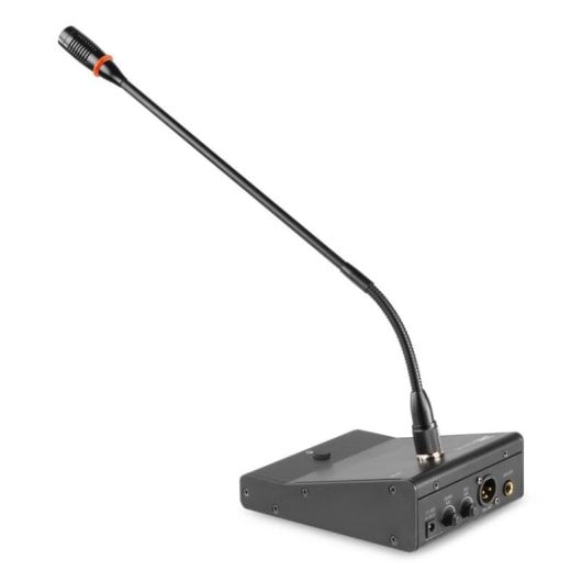 Micrófono Power Dynamics TM370 sobremesa condensador con gong y LED