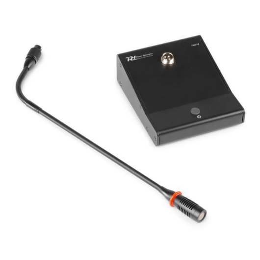 Micrófono Power Dynamics TM370 sobremesa condensador con gong y LED