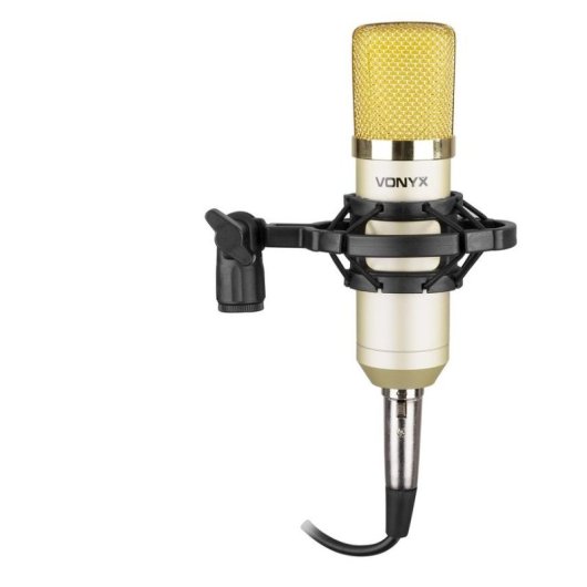 Micrófono Vonyx CM400C XLR cardioide con soporte antivibratorio y filtro antipop