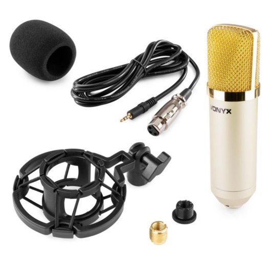 Micrófono Vonyx CM400C XLR cardioide con soporte antivibratorio y filtro antipop
