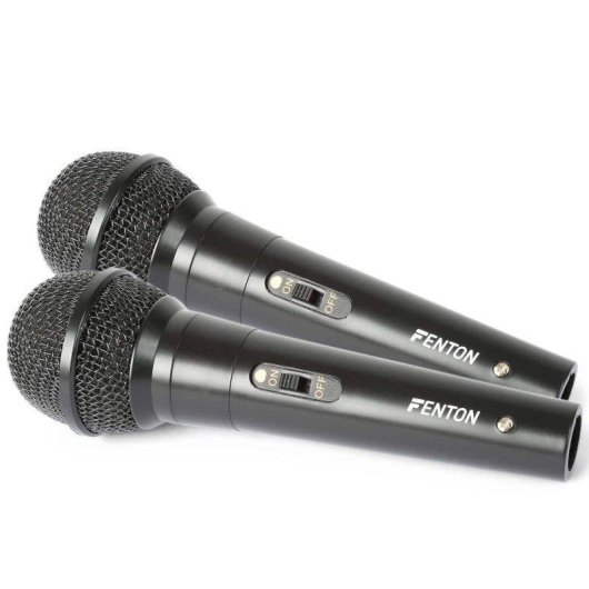 Micrófono Fenton DM100 dinámico con cable XLR jack 6,3 mm negro