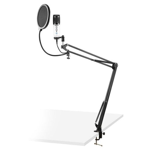 Micrófono Vonyx CMS320W USB cardioide con filtro antipop y soporte ajustable