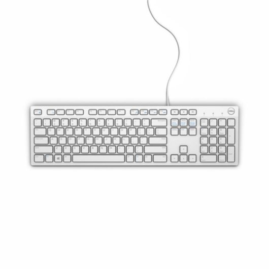Teclado Dell KB216 de membrana completo con cable USB francés AZERTY blanco