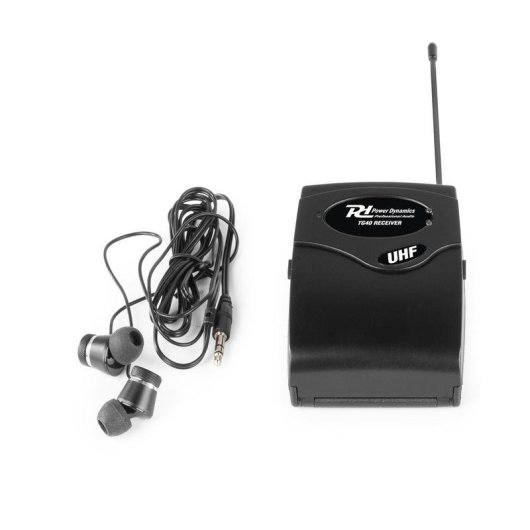 Micrófono Power Dynamics TG40R receptor inalámbrico UHF digital compacto