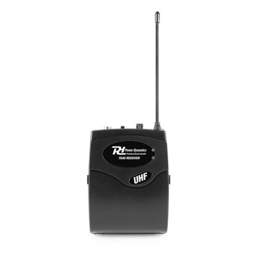 Micrófono Power Dynamics TG40R receptor inalámbrico UHF digital compacto