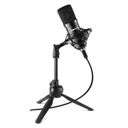 Micrófono Vonyx CM300B USB cardioide con soporte anti shock y filtro antipop