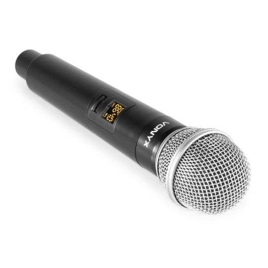 Micrófono Vonyx WM552 inalámbrico UHF dual plug-and-play con receptor