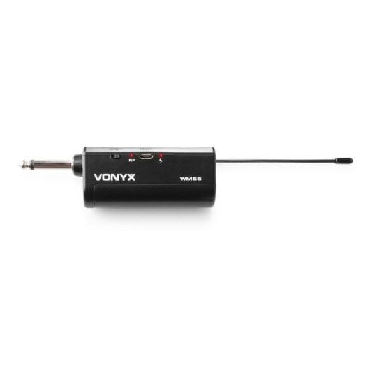 Micrófono Vonyx WM552 inalámbrico UHF dual plug-and-play con receptor