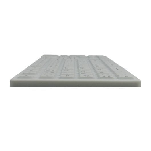 Clavier MCL Waterproof IP68 membrana filaire USB + PS/2 AZERTY français blanc
