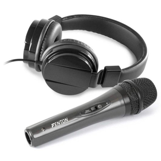 Set de Accesorios para DJ con Auriculares Vonyx VH120 y Micrófono Fenton DM105