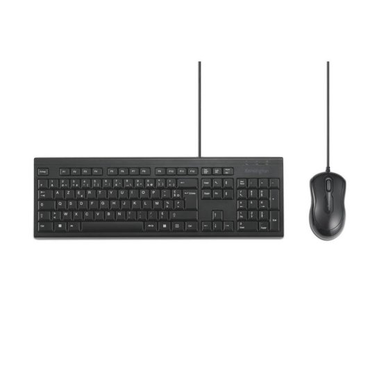 Clavier Kensington KM100 EQ à membrane complet avec souris ambidextre filaire