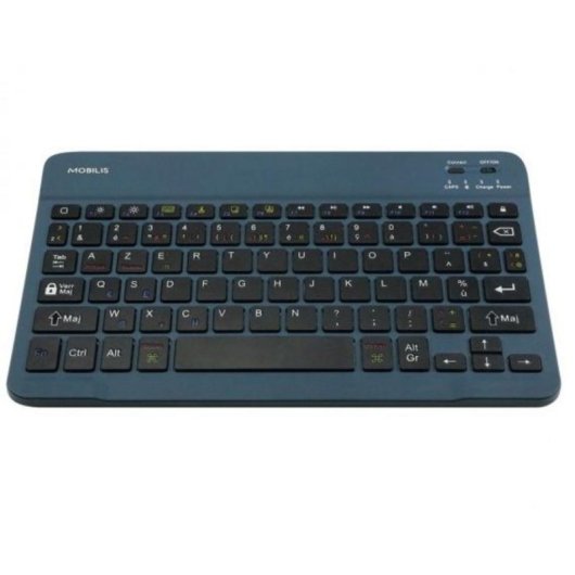 Clavier MOBILIS 001284 Bluetooth sans fil AZERTY français ergonomique bleu