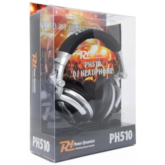 Auriculares Power Dynamics PH510 DJ Estéreo Negro/Plata