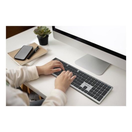 Teclado Kensington KB535 inalámbrico completo con Bluetooth y RF gris AZERTY