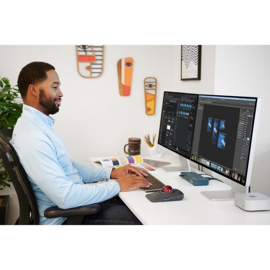 Teclado Kensington KB535 inalámbrico completo con Bluetooth y RF gris AZERTY