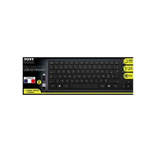 Tastiera Port Designs 900754-FR completa cablata USB AZERTY francese nera