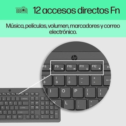 Teclado HP 150 WD alámbrico completo USB tipo A negro con teclado numérico