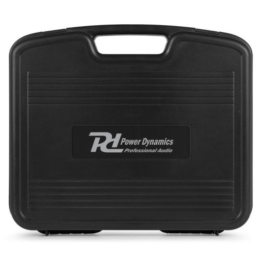 Micrófono Power Dynamics PD220B UHF dual con receptor y 2 bodypacks