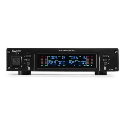 Micrófono Power Dynamics PD220B UHF dual con receptor y 2 bodypacks