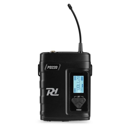 Micrófono Power Dynamics PD220B UHF dual con receptor y 2 bodypacks