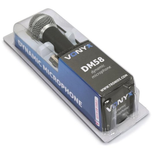 Micrófono Vonyx DM58 XLR unidireccional con cable de 5 m y filtro antiviento