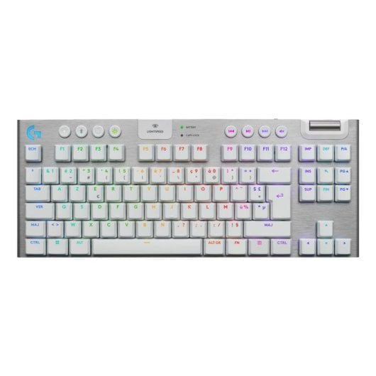 Teclado Logitech G915 X LIGHTSPEED TKL mecánico inalámbrico AZERTY blanco