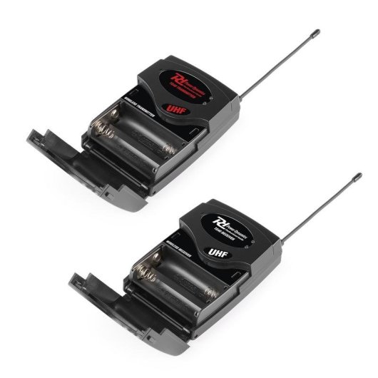 Micrófono Power Dynamics TG40 inalámbrico con receptor y auriculares UHF