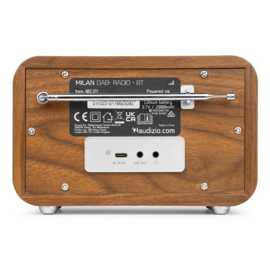 Radio Portátil Audizio Milan DAB+ FM Bluetooth Plata