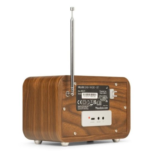 Radio Portátil Audizio Milan DAB+ FM Bluetooth Plata