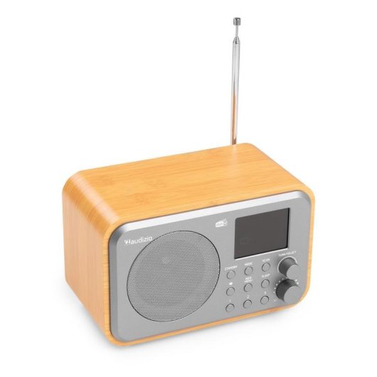 Radio Portátil Audizio Milan DAB+ Bambú Bluetooth 5.0 Pantalla 2.4"