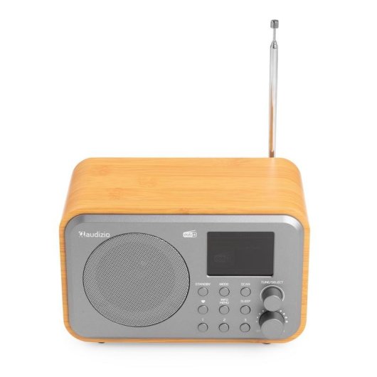 Radio Portátil Audizio Milan DAB+ Bambú Bluetooth 5.0 Pantalla 2.4"