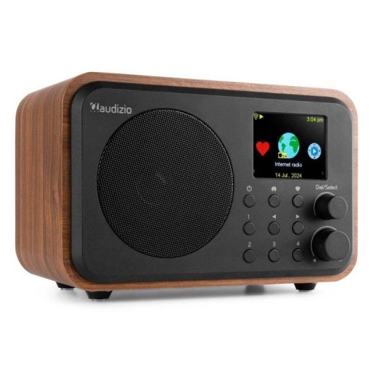 Radio Audizio Vicenza FM/DAB+ WiFi Bluetooth 5.0 Batería Integrada Negro/Madera