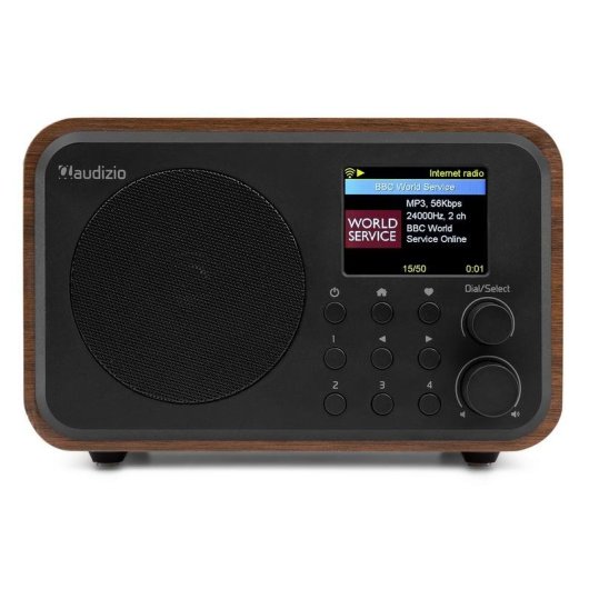 Radio Audizio Vicenza FM/DAB+ WiFi Bluetooth 5.0 Batería Integrada Negro/Madera